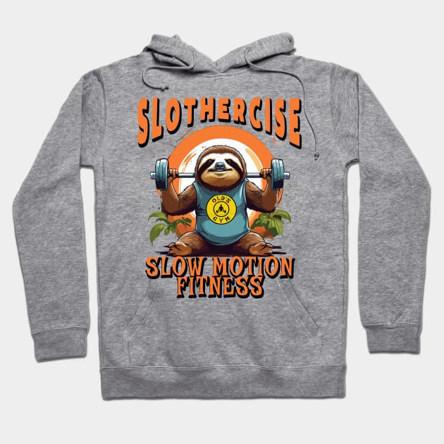 Slothercise, Slow Motion Fitness Hoodie by Blended Designs